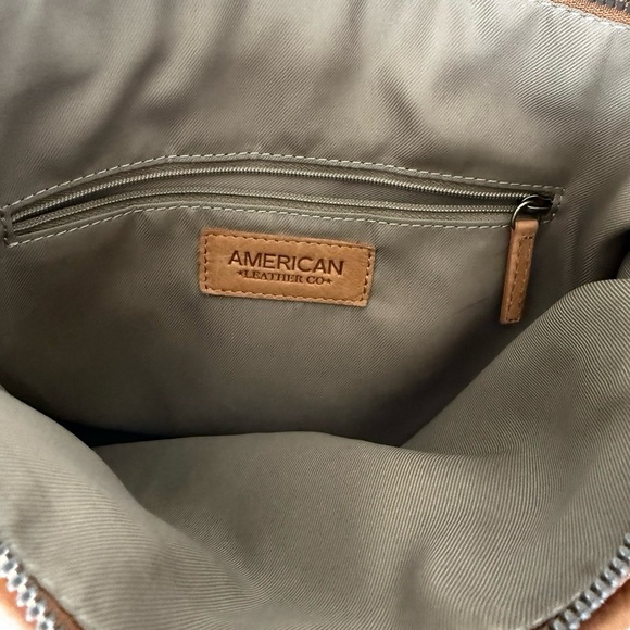 American Leather Co triple entry handbag - Picture 4 of 9